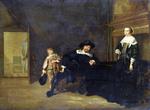 欧洲12-19世纪油画四_CODDE, Pieter - Portrait of a Man, a Woman and a Boy in a Room